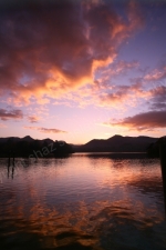 WINTER SUNSET OVER DERWENTWATER