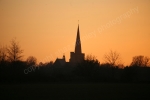 SUNSET OVER WINWICK CHURCH